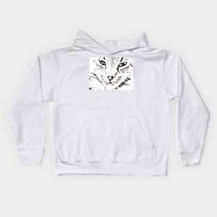 Cat in close up Kids Hoodie